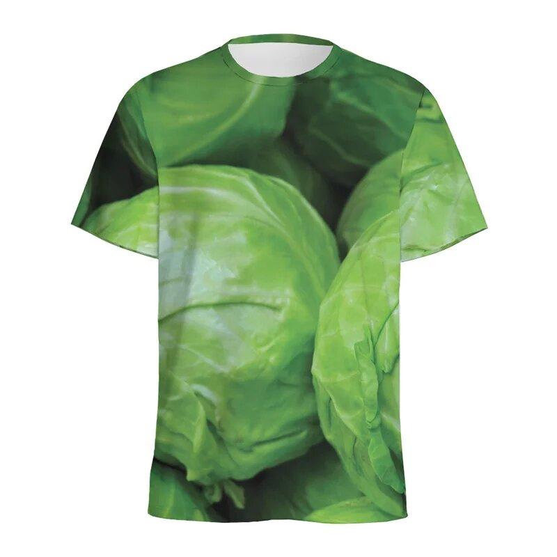 

Летняя мода, новая мужская футболка с принтом и рисунком овощей чили, круглый вырез, большой размер, удобный повседневный топ с короткими рукавами 6XL