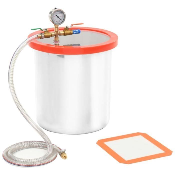 Chambre sous vide - vidaXL - 18,9 L - Acier inoxydable - Couvercle acrylique - Électrique