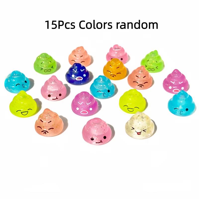 15 stuks Stressverlichting Creatieve Prank Klein Speelgoed TPR Expressie Poep Ei Vulling Grensoverschrijdend Cadeau Feces Decoraties Ornament Speelgoed