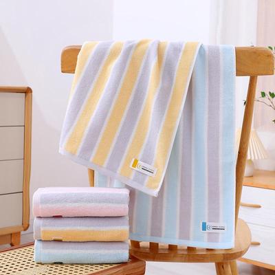 Jieliya 230259 Soft Striped Cotton Towel for Adults and Students