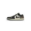 Air Jordan 1 Slip Resistant Abrasion Resistant Low Top Vintage Basketball Shoes Women's Black Brown DC0774-101(Team333-)