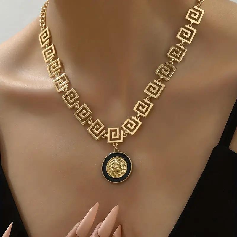 

Модне портретне намисто для жінок і дівчат золотий