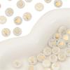 Natural Shell Double-Sided Hot Stamping Flat Round Beads For DIY Necklace Bracelet Earrings Jewelry Making