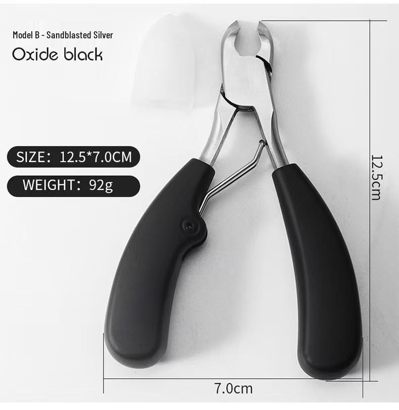 

Большие кусачки для ногтей с изогнутым кончиком, двойной заточкой и хранилищем против разбрызгивания