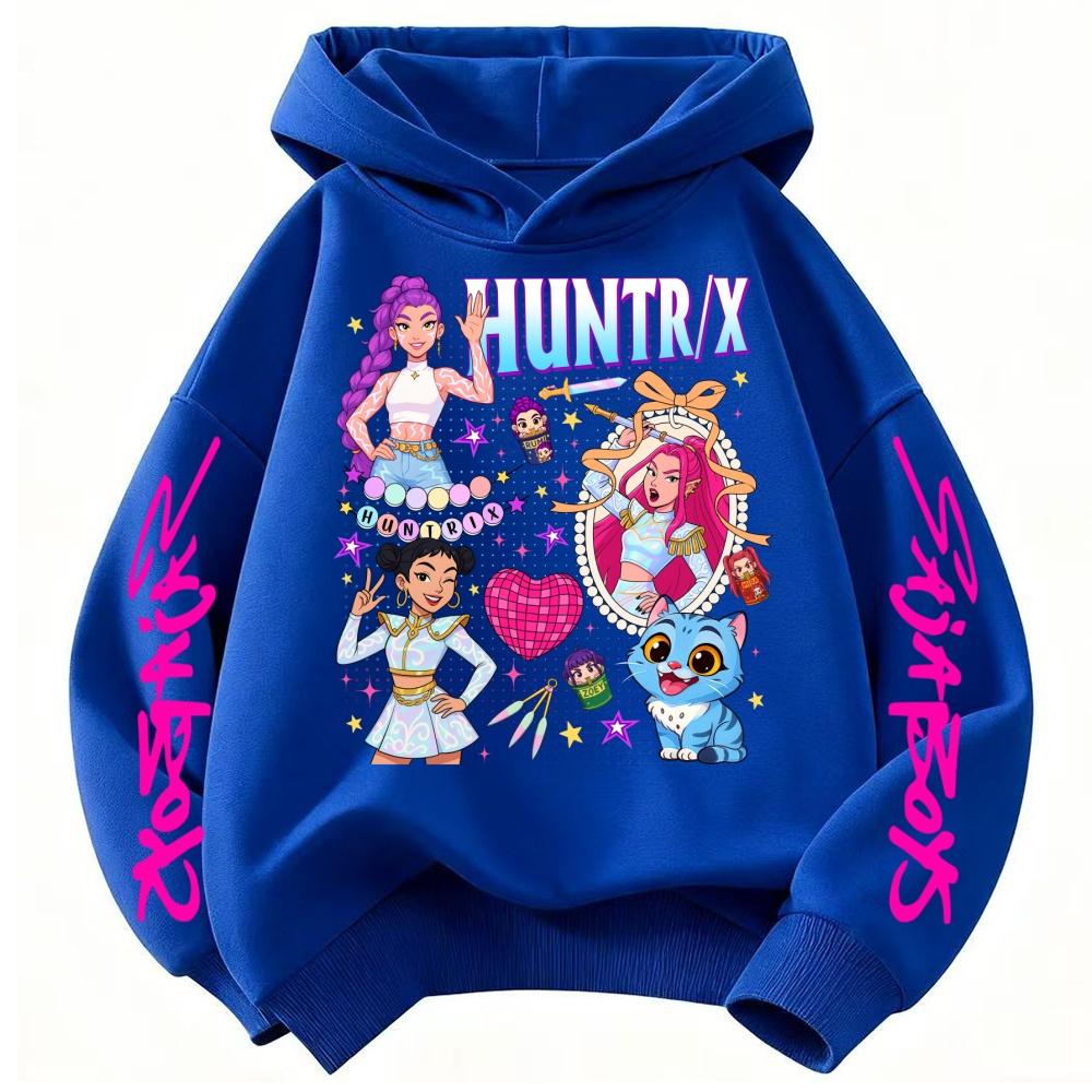 Autumn Anime K Pop Demon Hunters Children's Hoodie Harajuku Hip Hop Pullover Top Sweatshirt Sportswear Fashion Y2k Clothing