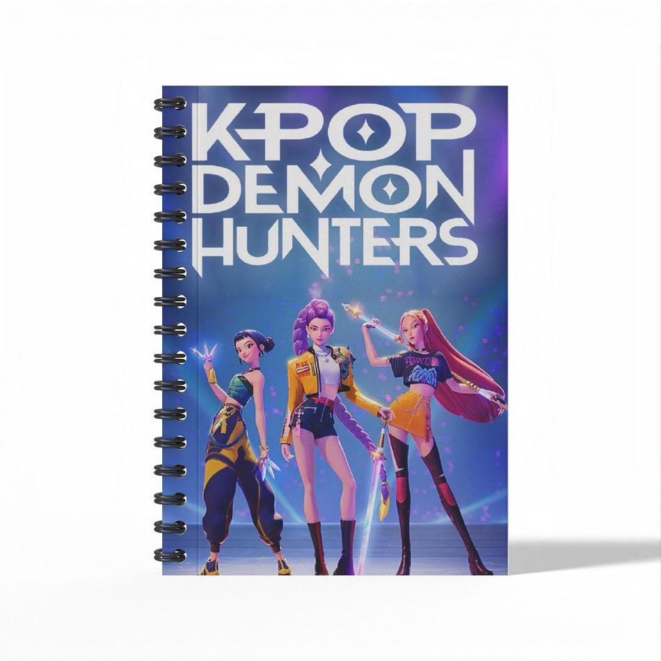 Anime Kpop Devil Hunter Peripheral A6 Notebook Office Journal Diary Notepad Student A6 Stationery Class Lined NoteBook 40pages