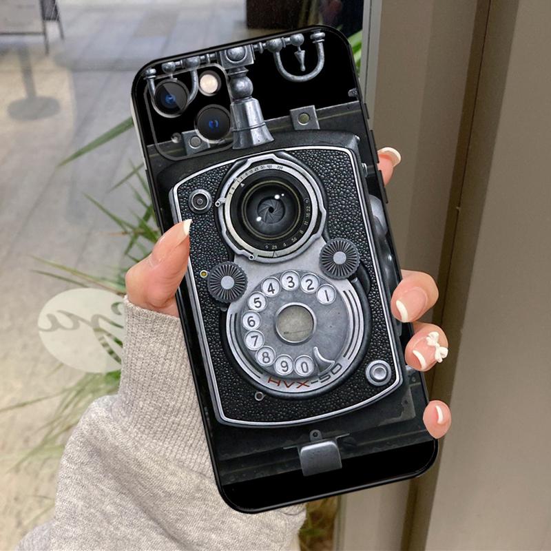 Retro Nostalgia Camera Case For iPhone 17 Air 16 15 14 13 11 12 Pro Max Plus 12 13 Mini 16e 17 Pro Max Back Cover