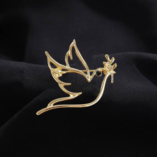 Broche de Aleación para Mujer Forma de Flor de Rosa Hueca Pin de Solapa Trajes Abrigos Bolsos Bufandas Insignia Accesorio Versátil