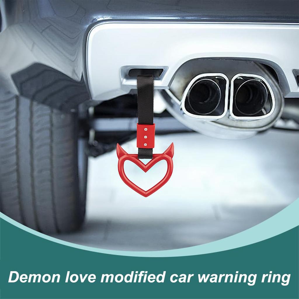 Gerinkoken Car Sling Leather Heart Shape Car Handle Rest Car Grab Handle Strap Heart