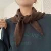 Soft Knitted Triangle Neck Scarf Warm Breathable Fabric For Fall Winter Daily Wear Commute Casual Outings