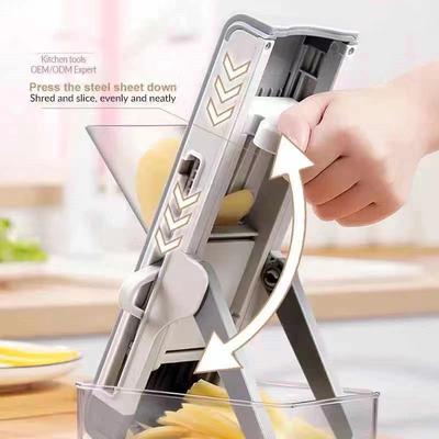 Adjustable Mandoline Slicer Stainless Steel Vegetable Slicer Julienne Safe Vegetable Dicer Onion Carrot Slicer