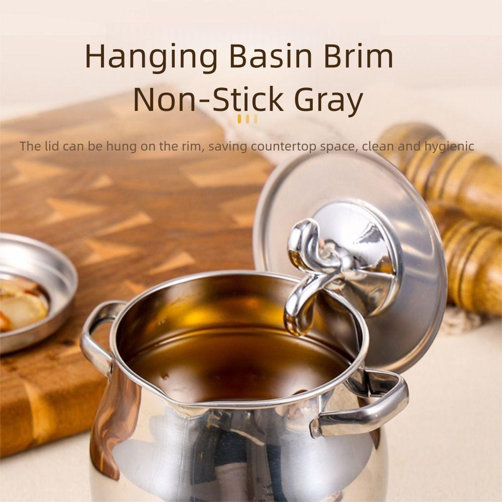 New 1.5/3.5L Oil Filter Pot Stainless Steel Lard Strainer Filter Tank Storage Container Grease Keeper Oil Bottle Kitchen