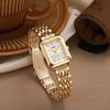 1 pièce/set montres carrées minimalistes pour femmes avec bracelet en acier, montres à quartz tendance, adaptées comme cadeaux