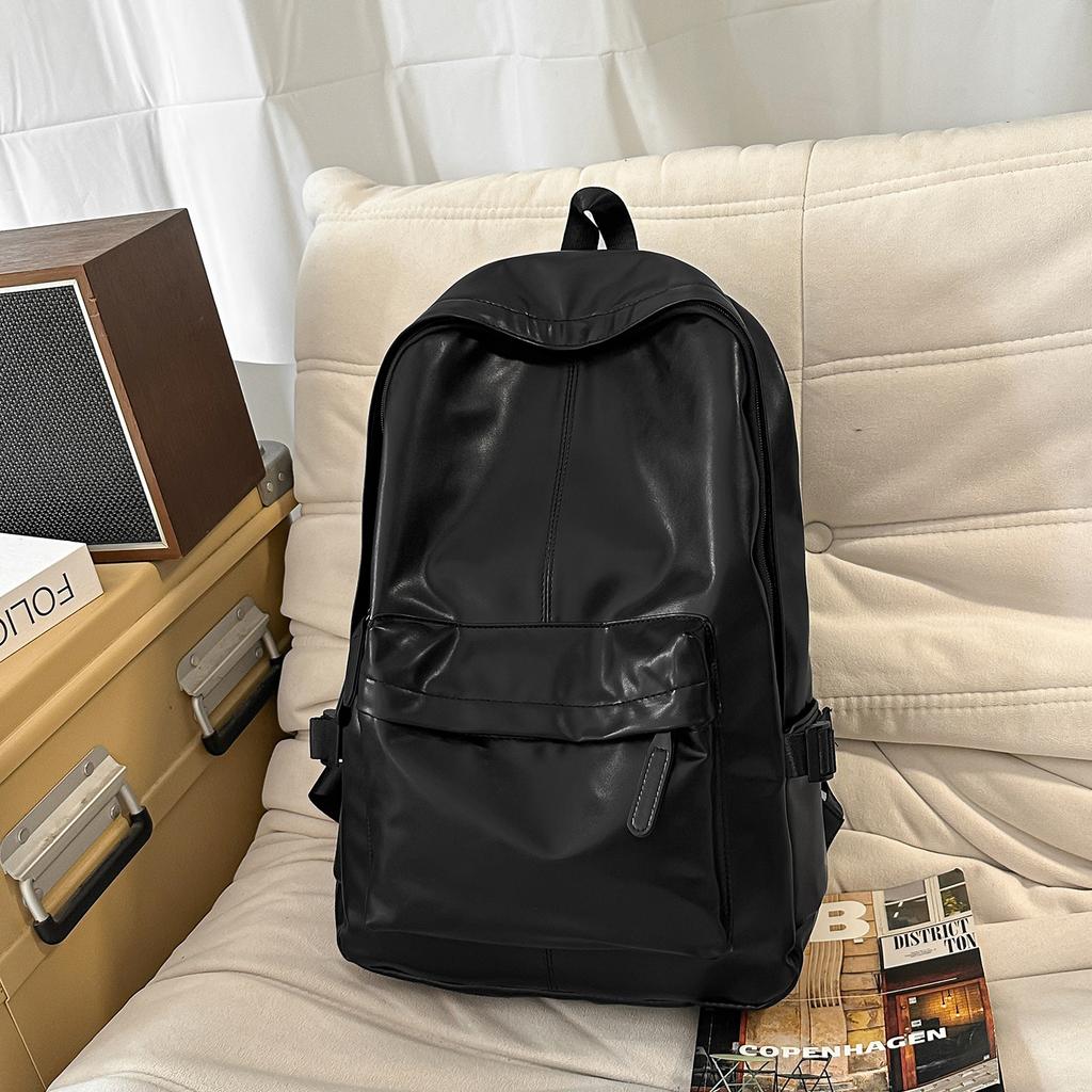 Schoolbag new trend fashion computer backpack business trip soft leather backpack travel college style college student schoolbag batch