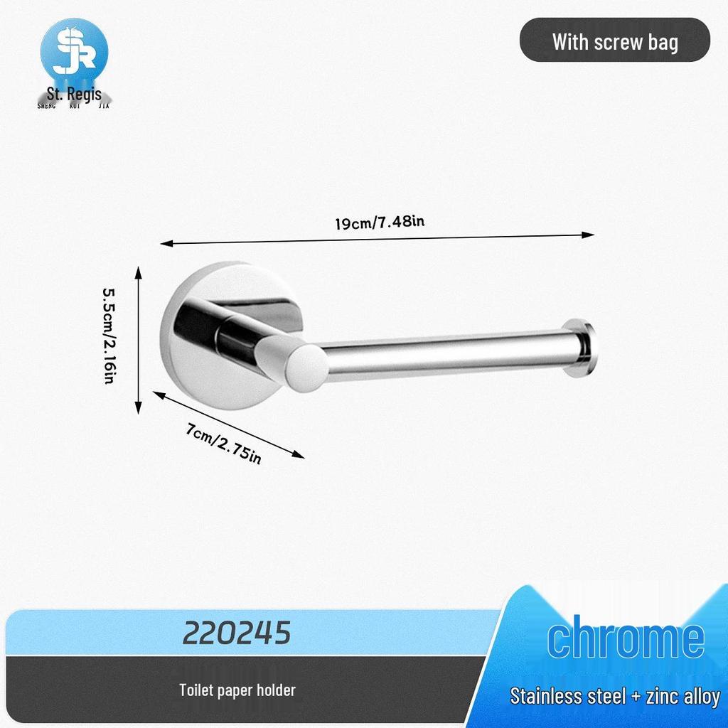 Stainless Steel Bathroom Towel Rack & Hanger Set