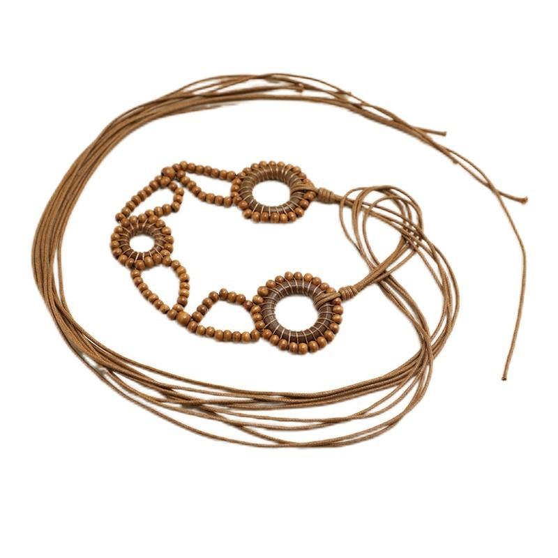 

Винтажная цепочка на талию с бусинами в этническом стиле для девочек, декор летнего платья