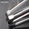 Korean Style 304 Stainless Steel Serrated BBQ & Bread Tongs