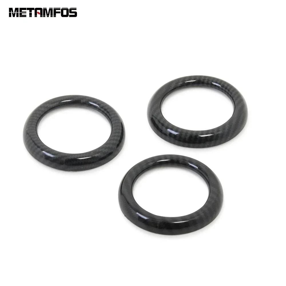 For Mazda CX-3 CX3 2014-   2024 Carbon Fiber Front Air Condition Vent Outlet Cover Molding Trim Interior Accessories