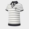 Women's 2026 Summer Tennis Striped Knit Polo Shirt