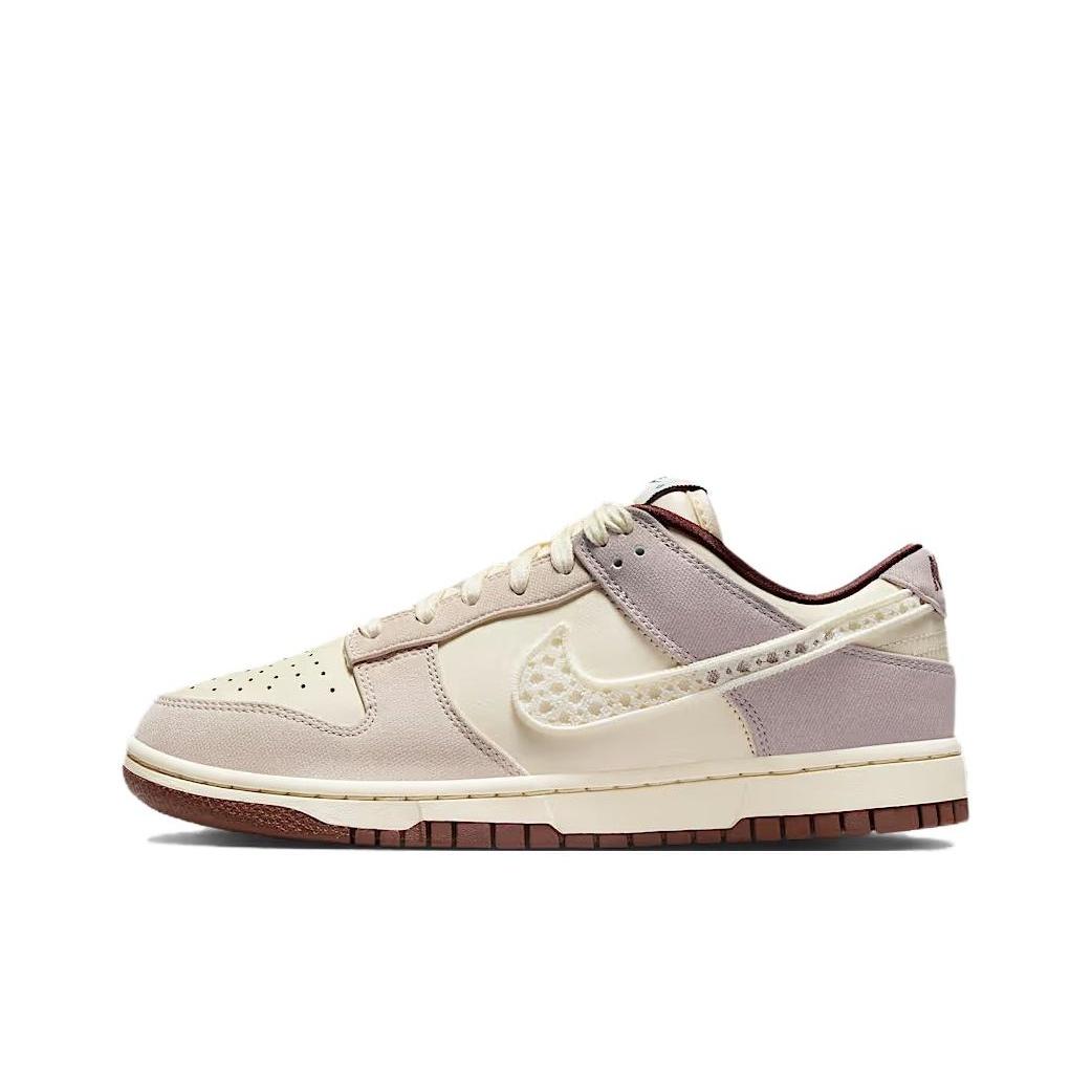 

Nike Dunk Low LX Крючок Swoosh Женские Кроссовки Кремовый Мягкий Жемчуг Солодовый IH7353-010 36