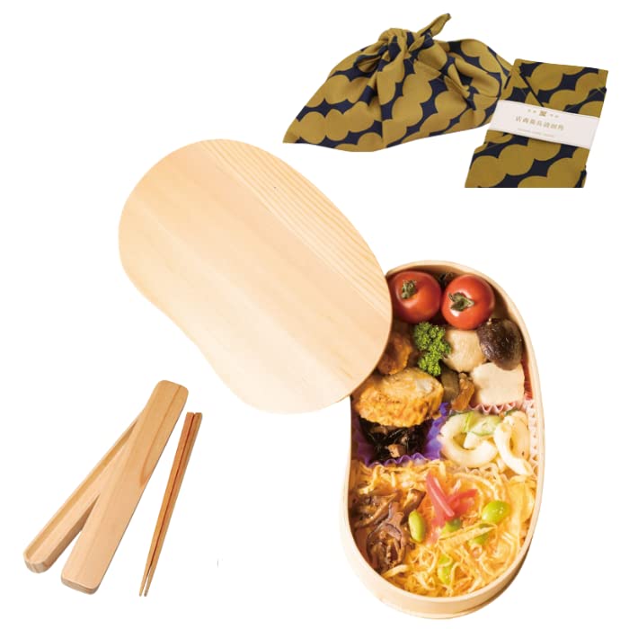

Yamaya Shikki Original Magewappa bento box Chopsticks and chopstick case set Azuma bag set wooden bento box bento lunch box stylish cute men women