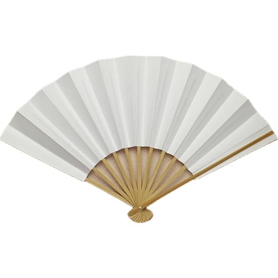 Kyoto Folding Fan (Kyo-sensu), Thin-Ribbed White Fan, Made In Japan, Formal Wear, Wedding, Ceremonia