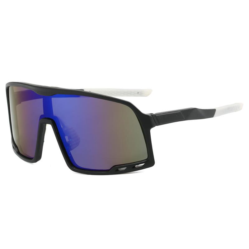 Спортивные очки для улицы Цельные солнцезащитные очки с большой оправой Новые модные велосипедные солнцезащитные очки Трендовые и красочные очки Uv400