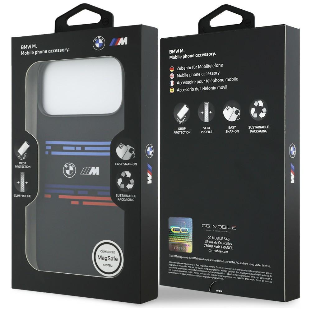 BMW M Silikon Horizontale Linie MagSafe Hülle für iPhone 17 Pro Max Schwarz