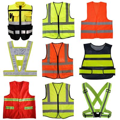 Gilet riflettente multi-stile per uso volontario e edile