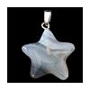 Small Star Pendant In Gray Agate + Chain