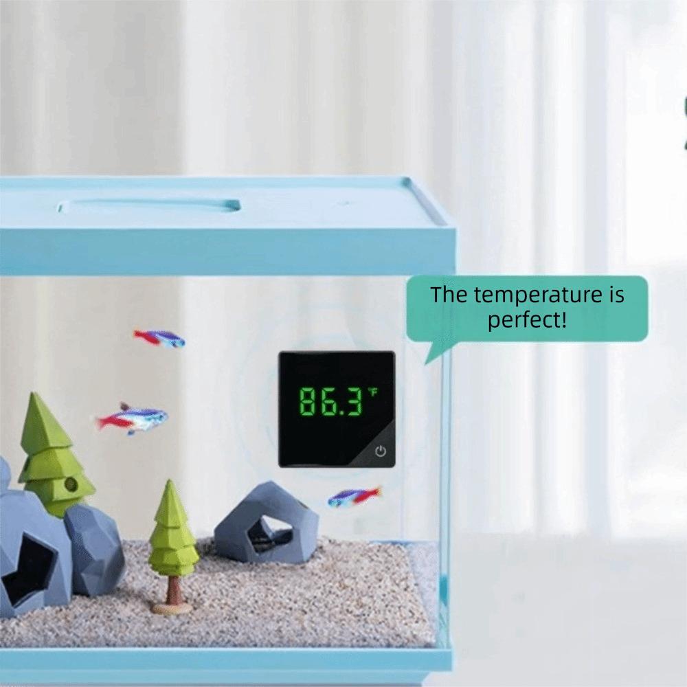 High-precision Digital Fish Tank Thermometer Wireless LED Display Aquarium Thermometer External Self-Adhesive