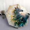 Fantasy Unicorno - Ombrello Automatico, Ombrello Pieghevole Portatile per Tutte le Stagioni, Adatto per Uomini e Donne, Viaggio, Ombrello Compatto Quotidiano, Fuori