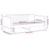 VidaXL Daybed Black 90x190 Cm Velvet 354101
