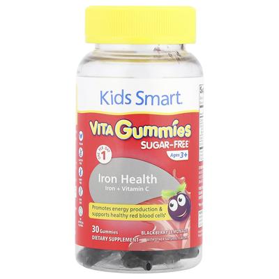 Kids Smart® Vita Gummies®, Eisen + Vitamin C, Ab 3 Jahren, Brombeer-Limonade, 30 Gummibärchen