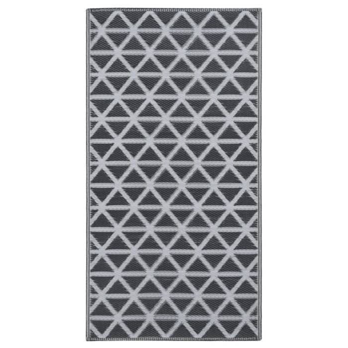 VidaXL Outdoor Rug Entrance Mat Decorative Rug Living Room Balcony Patio Terrace Home Interior Black 310417