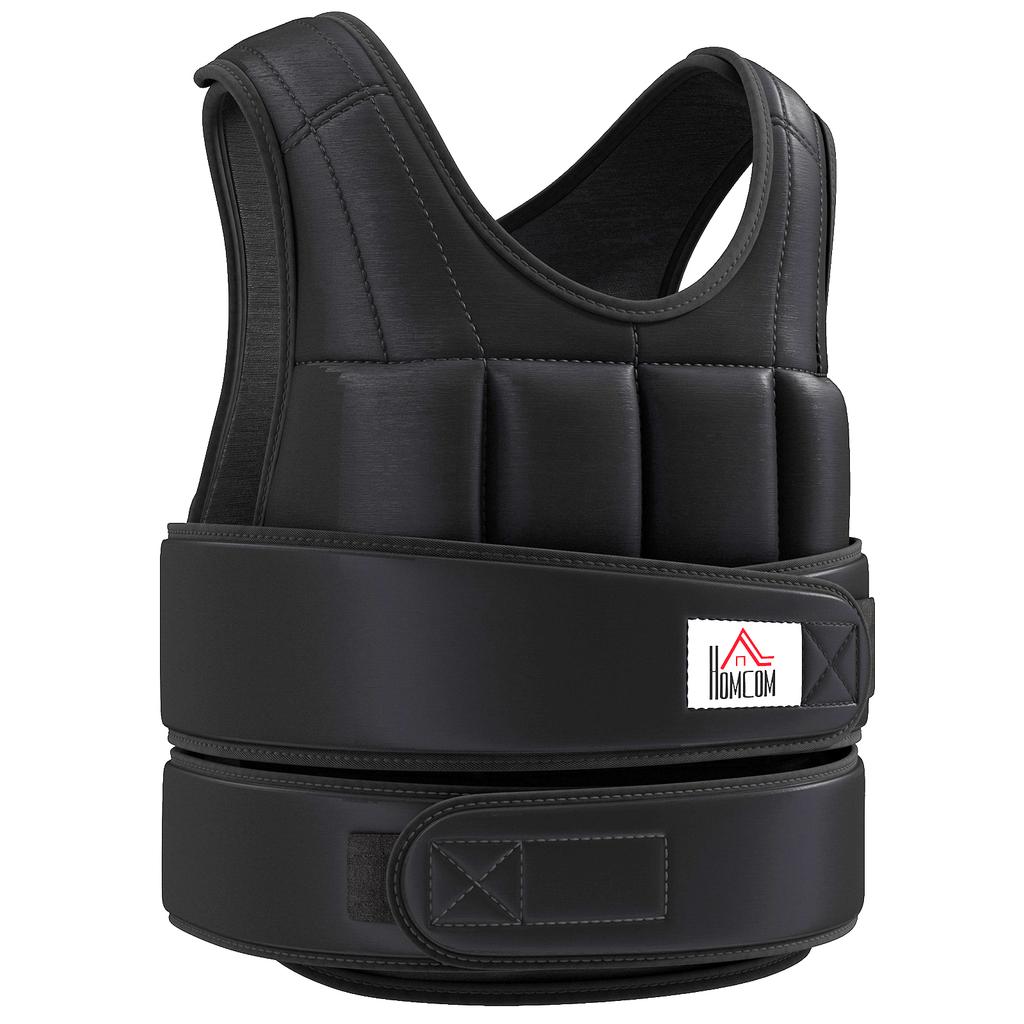 20KG Adjustable Weight Vest, Black