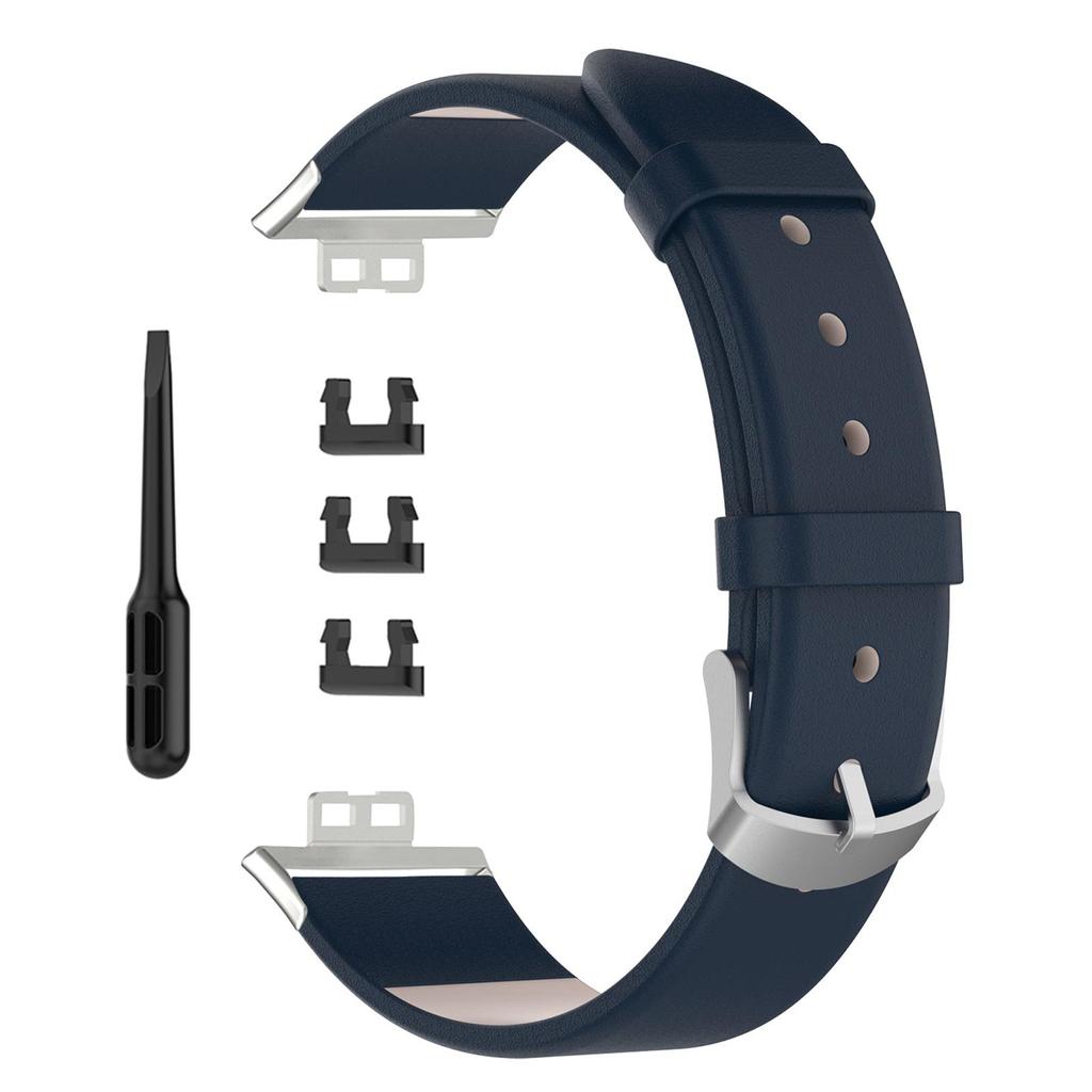 Smart Watch Leather Replacement Strap Blue Smart Watch Wristband Strap for FIT Watch