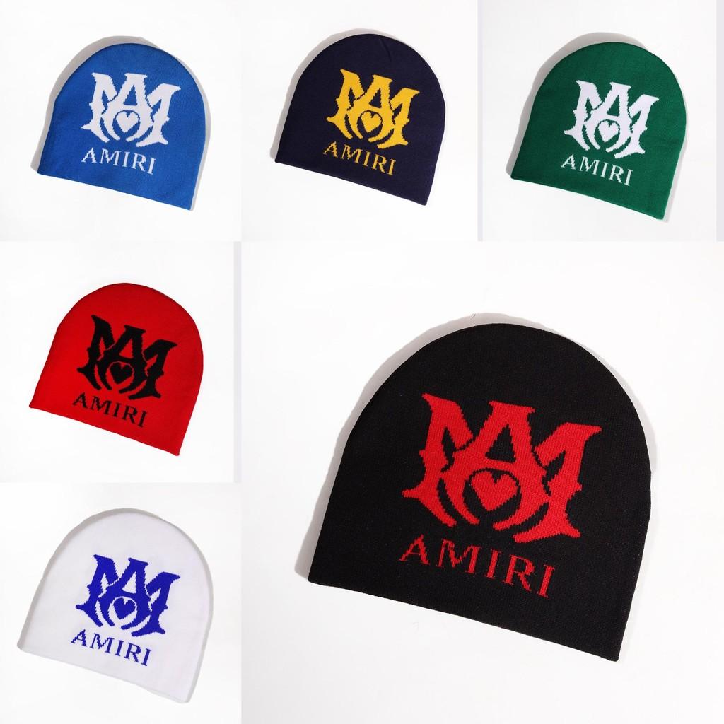 Letter Amiri Pattern Knitted Cap Beanie Hat Fashion Casual Outdoor Gift Warm