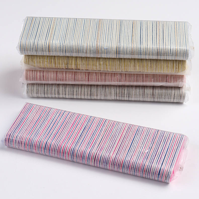 100pcs Double Side Nail Files Mini Wood Sanding Buffer Block Set For Gel Polish Manicure Pedicure Salon Nail Art Tools