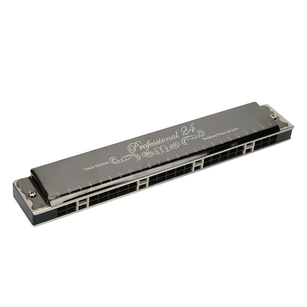 24 Hole Tremolo Harmonica Harp Wind Musical Instrument for Beginner Children Gift