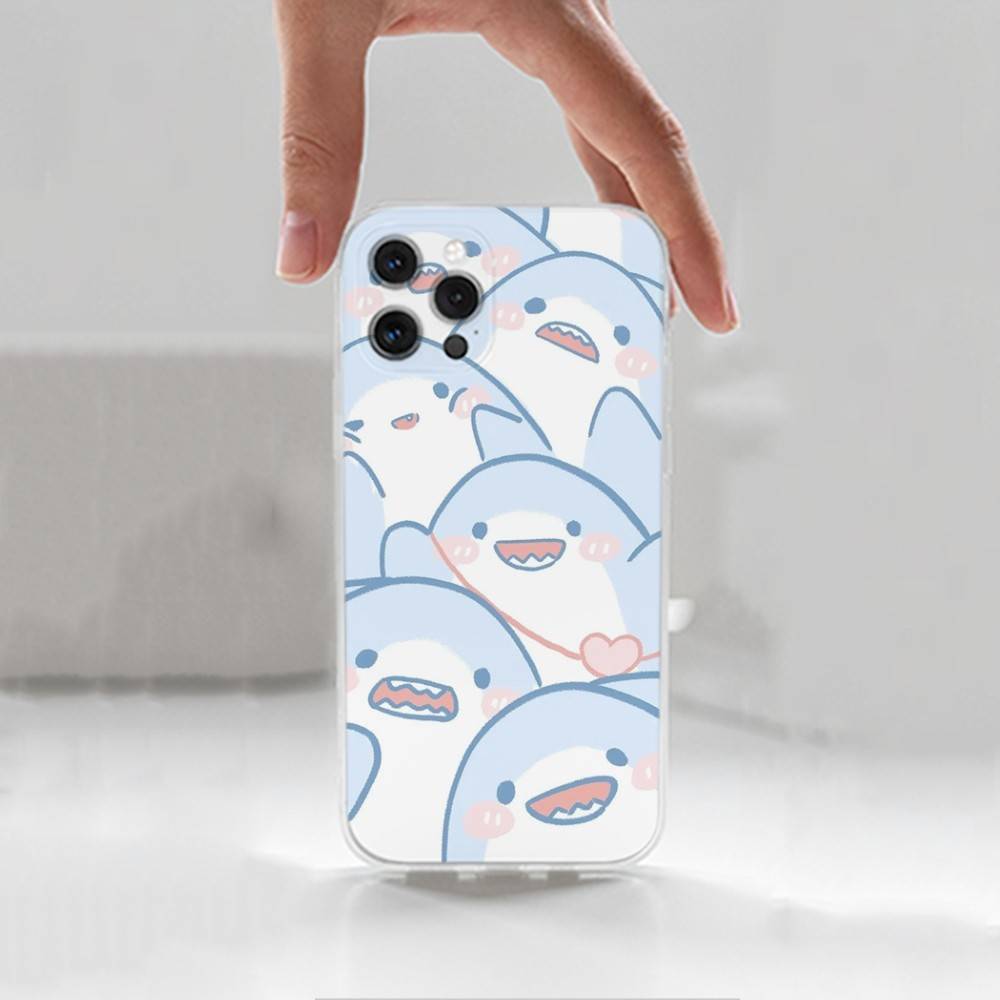 Cute S-Sharks-s Phone For iPhone 14,13,12,11,17,16,15,Pro,X,XS,XR,SE,Max,Plus,Mini Transparent Soft Cover