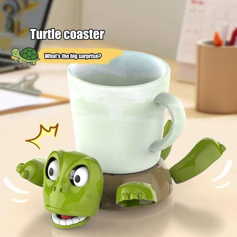 Screaming Turtles Coasters Table Surfaces Protections Coasters Mat For Desktop Decors Popular Novelty Gadget Cup Holder