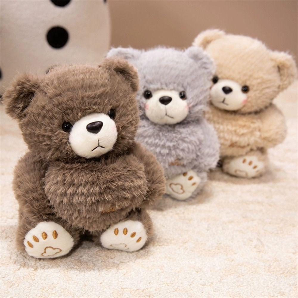 Holding Love Bear Plush Toy Sitting Animal Plush Doll Kawaii Stuffed Bear Doll  Kid Gift
