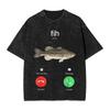 Cahfih Funny Catfish Fih Meme Washed T Shirt Man  Y2k Basic Cotton T Shirts Summer Oneck Harajuku Tees Loose Oversized Clothing