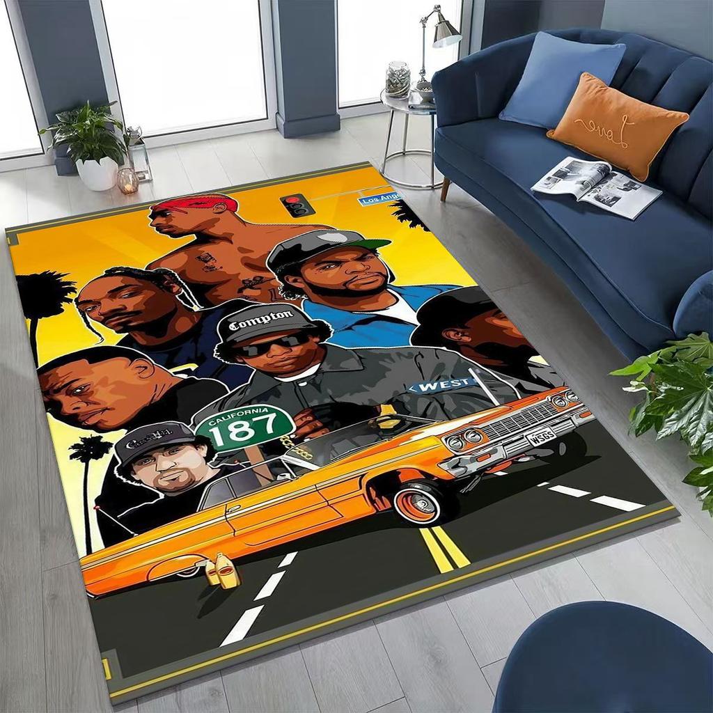 Legends Rapper Collection HIP HOP Rap Star Art Rug for Bedroom Living Room Sofa Home Doormat Decor, Large Kid Non-slip Floor Mat