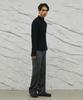 SIGNATURE Wool-Like No-Tuck Wide-Fit Slacks [Gray]