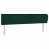 Tête de lit - Maison Exclusive - Velours vert foncé - 203x23x78/88 cm - Hauteur réglable