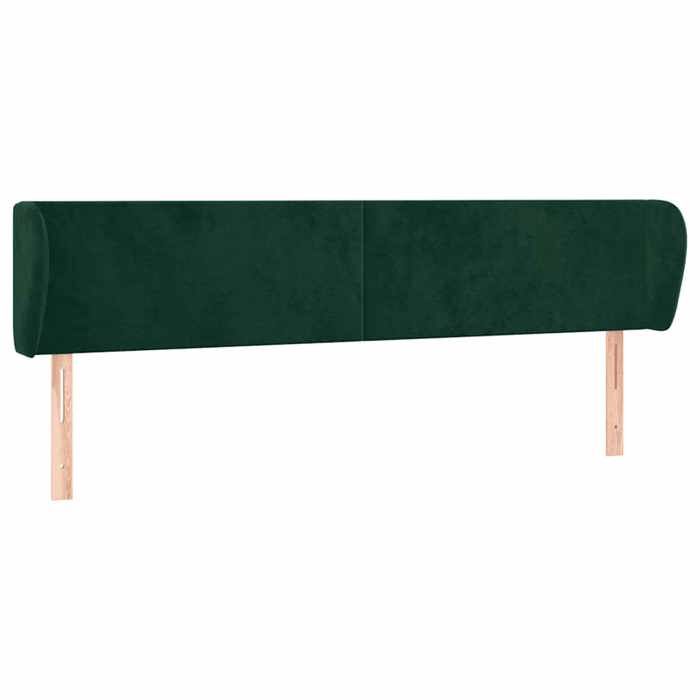 Tête de lit - Maison Exclusive - Velours vert foncé - 203x23x78/88 cm - Hauteur réglable