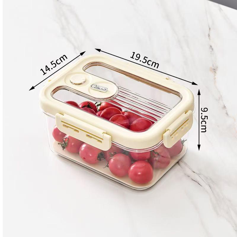 Airtight Transparent Food-Grade PET Refrigerator Organizer - Large Capacity