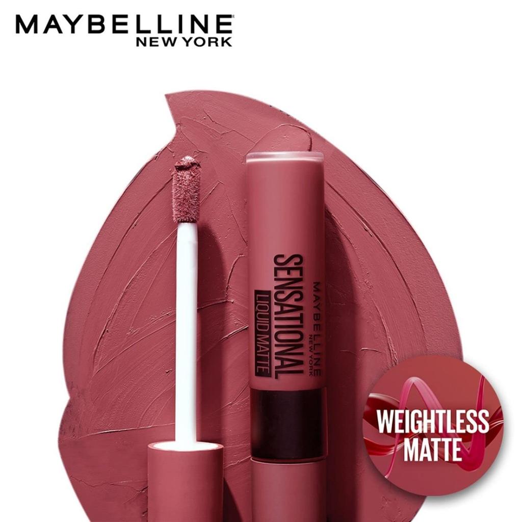 Maybelline New York Sensational Liquid Matte Lipstick 7ml Full Coverage Non-Sticky Long-Lasting Lip Color